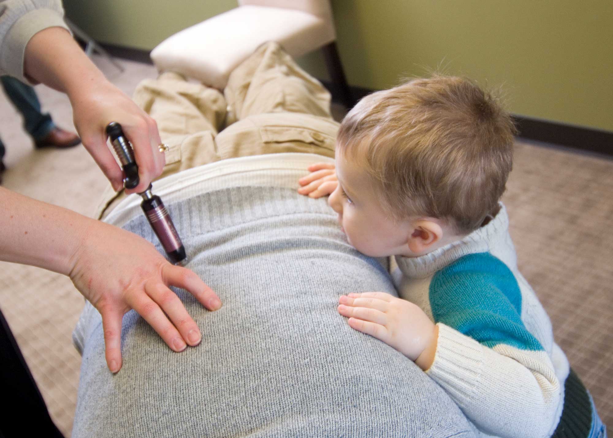 Patient receiving Chiropractic Care with Dr. Jill Balla 